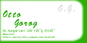 otto gorog business card