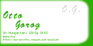 otto gorog business card